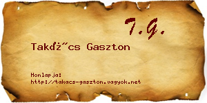 Takács Gaszton névjegykártya